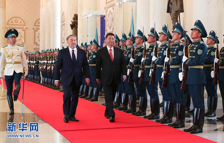 시진핑,누르술탄 나자르바예프 카자흐스탄 대통령과 회담