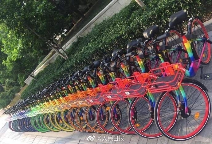 공용자전거의 시대! 베이징 길거리에 등장한 무지개 빛깔
