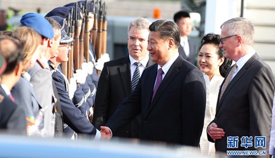 시진핑 주석 베를린 도착, 독일 연방 공화국 국빈방문 시작