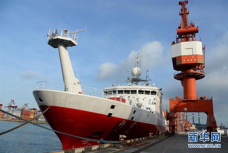 중국 해양과학 탐사선 ‘커쉐’호 해상 시찰 위해 출항 