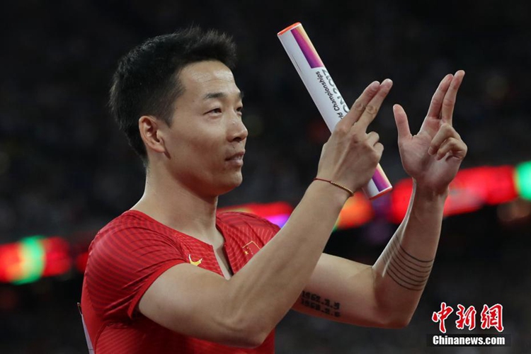 런던 세계육상선수권, 중국 남자 400m 릴레이 4위