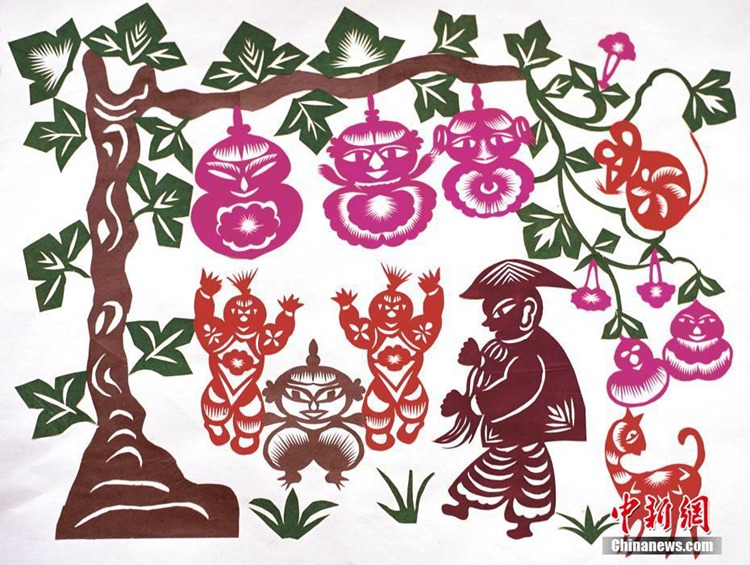 행복한 생활을 기원하는 중국의 ‘종이 공예’: 전지(剪紙)