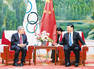 시진핑 주석, 토마스 바흐 IOC 위원장 면담