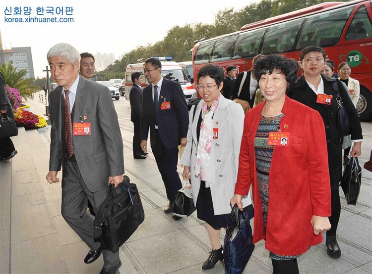19차 당대회에 참석하는 톈진 대표단 베이징에 도착