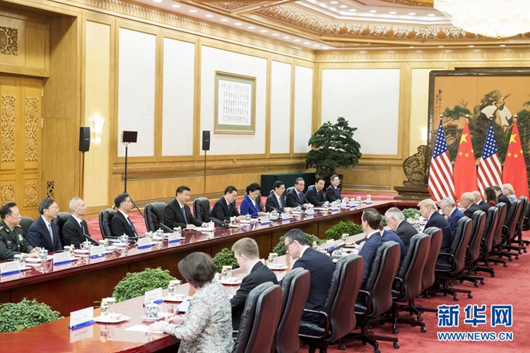 시진핑, 트럼프 미국 대통령과 회담