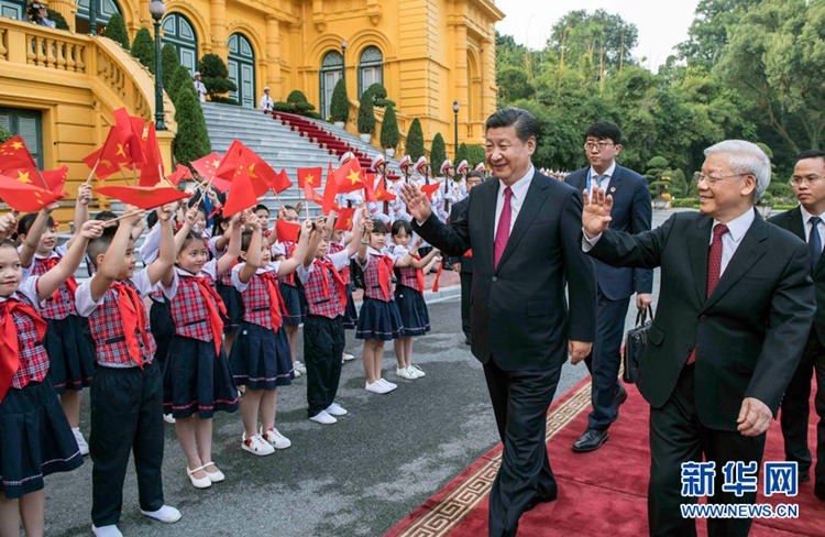 시진핑 주석, 응웬 푸 쫑 베트남 서기장과 회담 거행