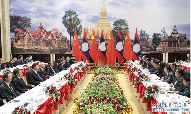 시진핑, 파니 야토투 라오스 국회의장 회견