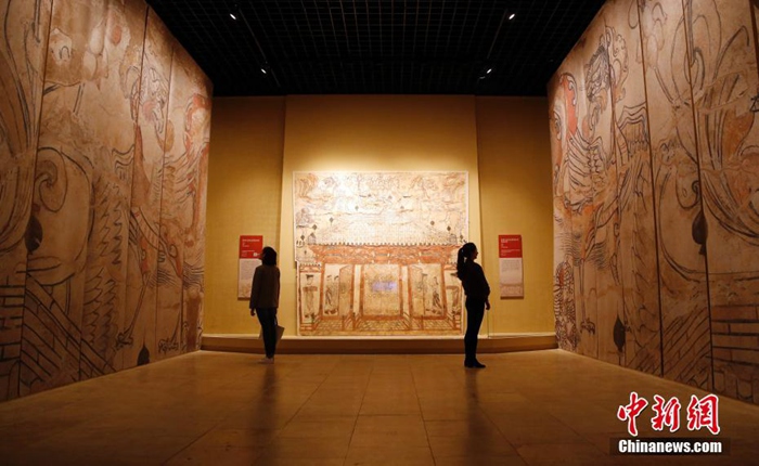 고대 벽화 예술전 상하이서 개최, 대부분 전시품 최초로 공개