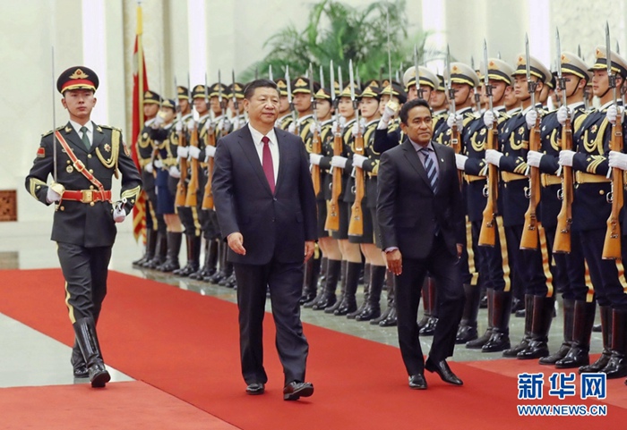 시진핑, 몰디브 대통령과 회담 개최