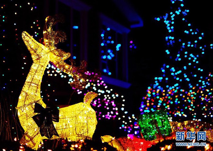 뉴욕 브루클린의 ‘크리스마스 마을’, 화려한 크리스마스 장식 눈길