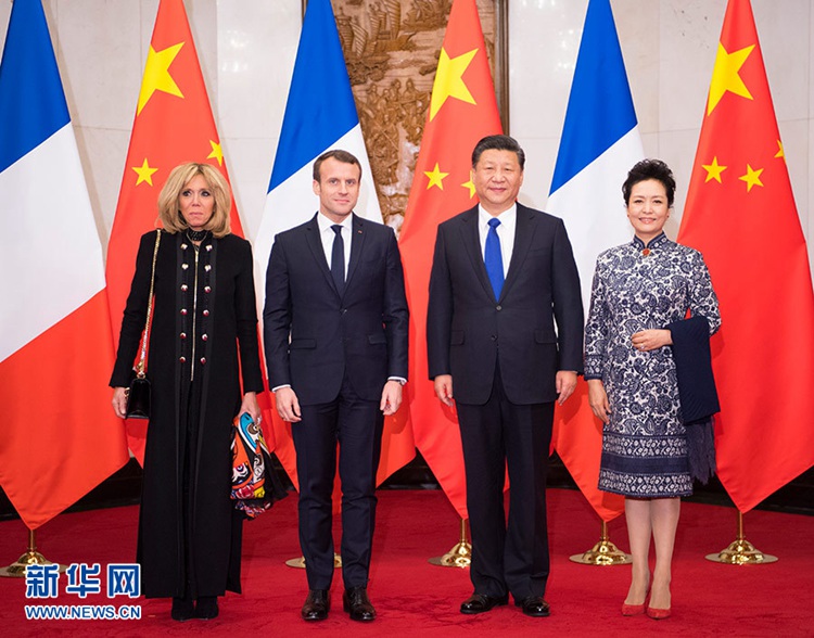 시진핑 주석, 방중한 마크롱 프랑스 대통령과 만나 