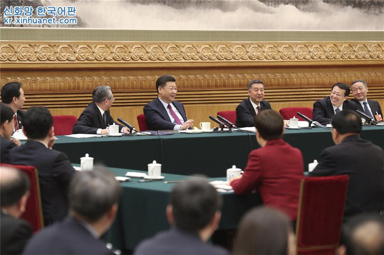 시진핑, 산둥대표단 심의 참석