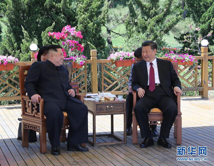 시진핑, 김정은 조선 노동당 위원장과 다롄서 회담