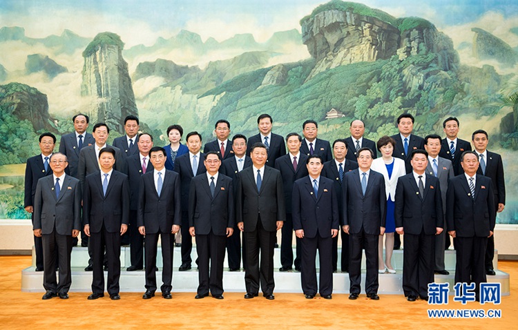 시진핑, 조선 노동당 우호 참관단 접견 