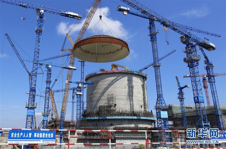 중국 3세대 원자로 ‘화룽 1호’ 프로젝트 돔형 지붕 완공