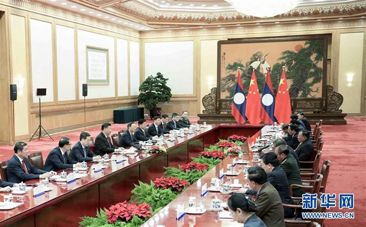 시진핑, 분냥 보라칫 라오스 인민혁명당 서기장 겸 국가주석과 회담