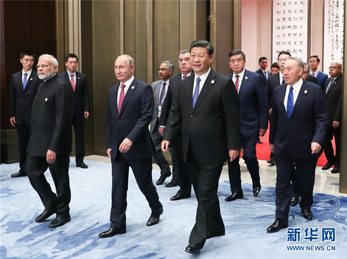 시진핑, SCO 칭다오 정상회의 소범위 회담 주재 