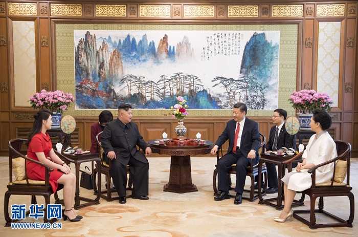 시진핑, 김정은 조선노동당 위원장 회견