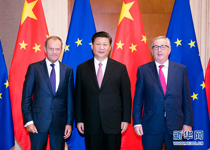 시진핑, EU 이사회 의장과 집행위원장 만나