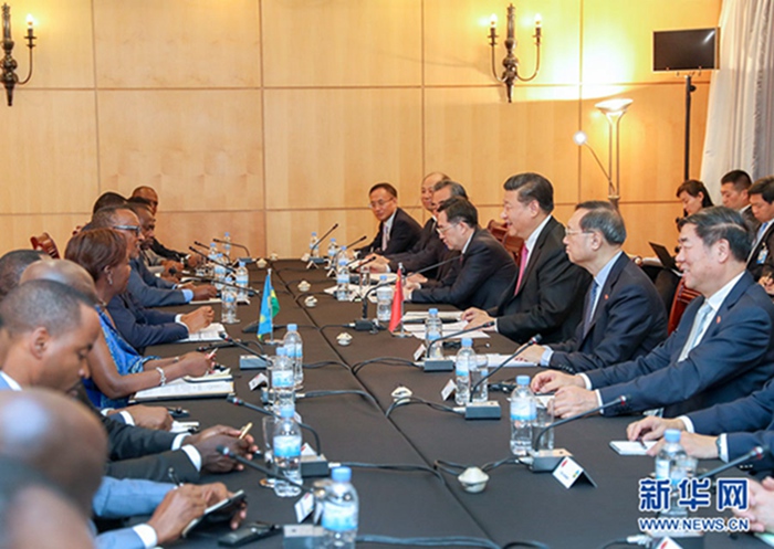 시진핑, 폴 카가메 르완다 대통령과 회담