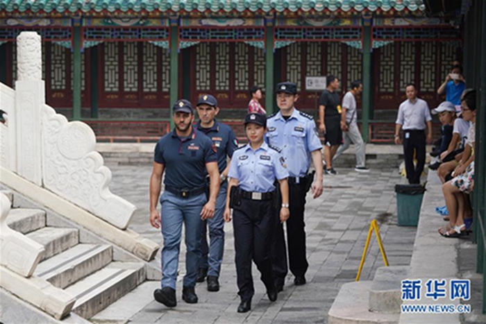 중국∙이탈리아 경찰, 中 이화원에서 합동 순찰
