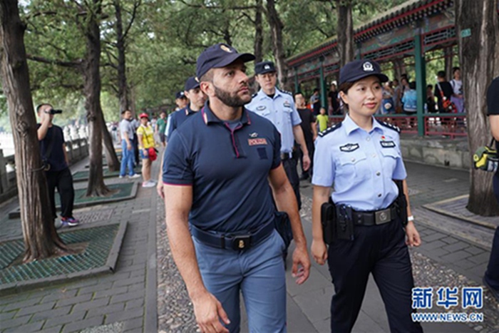 중국∙이탈리아 경찰, 中 이화원에서 합동 순찰