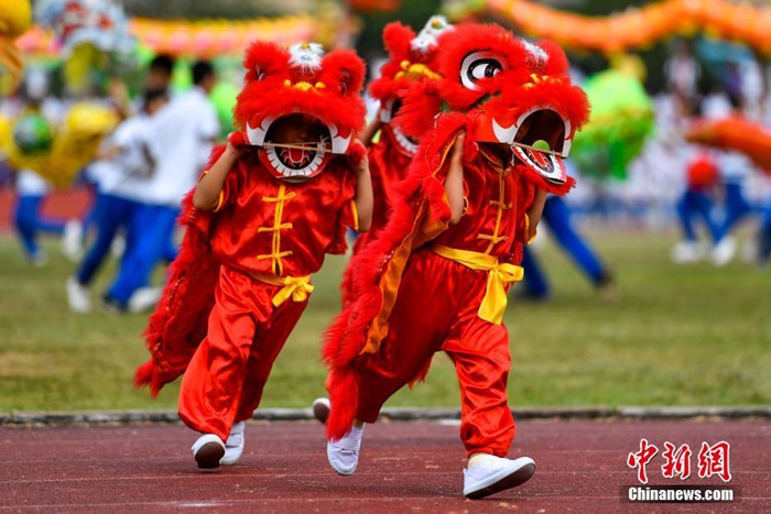 2018 중국 초중교 용•사자춤 세계선수권대회가 광둥서 개최