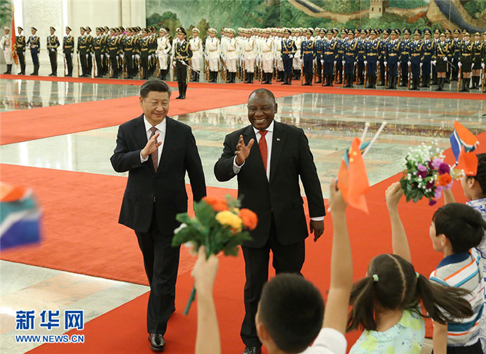 시진핑, 라마포사 남아공 대통령과 정상회담
