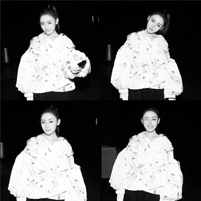 장톈아이 최신 흑백화보 공개, 그녀의 놀라운 패션 센스