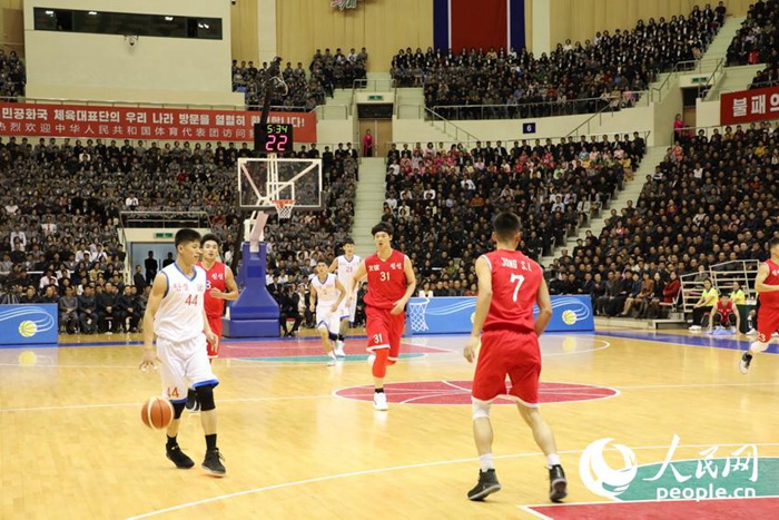 야오밍이 이끄는 중국 남자 농구팀, 평양서 친선경기