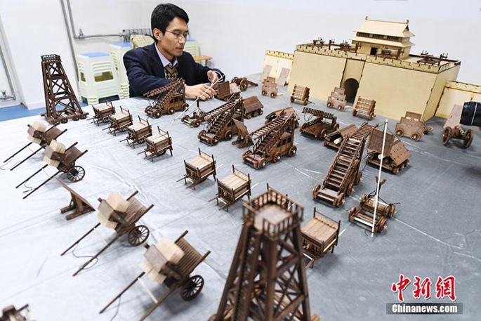 란저우 교사가 제작한 중국 고대 ‘공성무기’ 모형