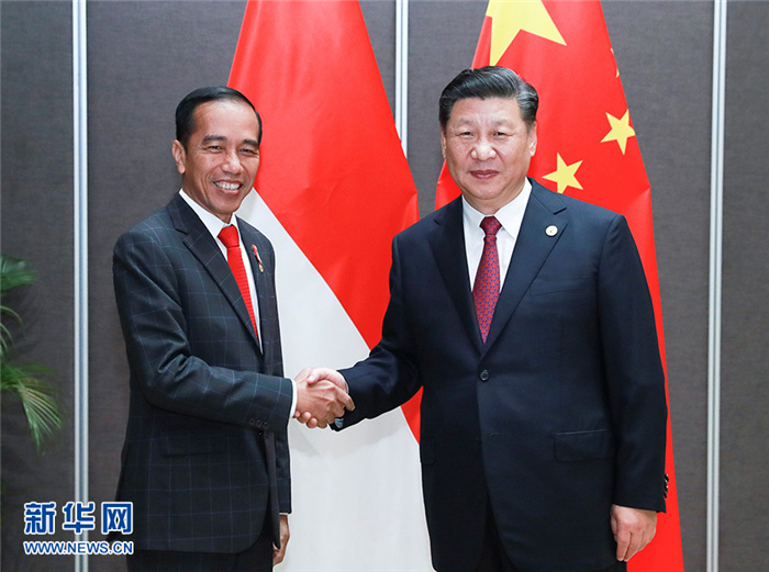 시진핑, 조코 위도도 인도네시아 대통령 만나 