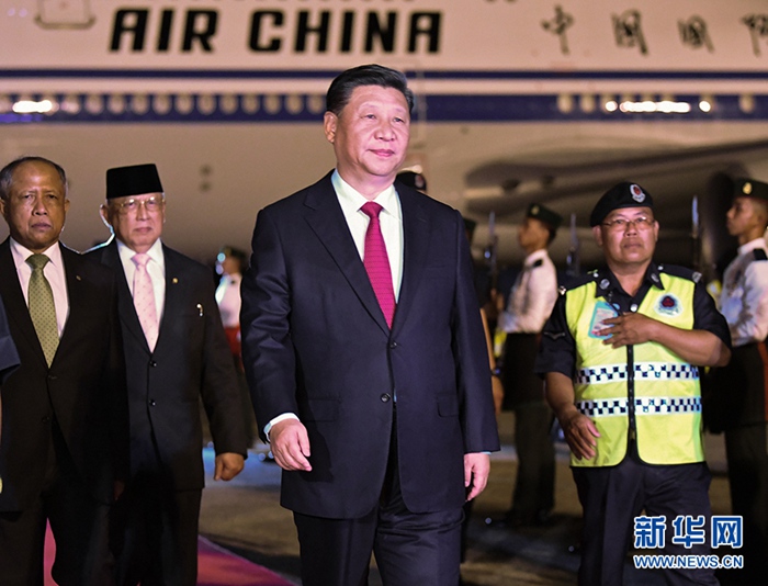 시진핑 주석, 반다르스리브가완 도착…브루나이 국빈방문 돌입