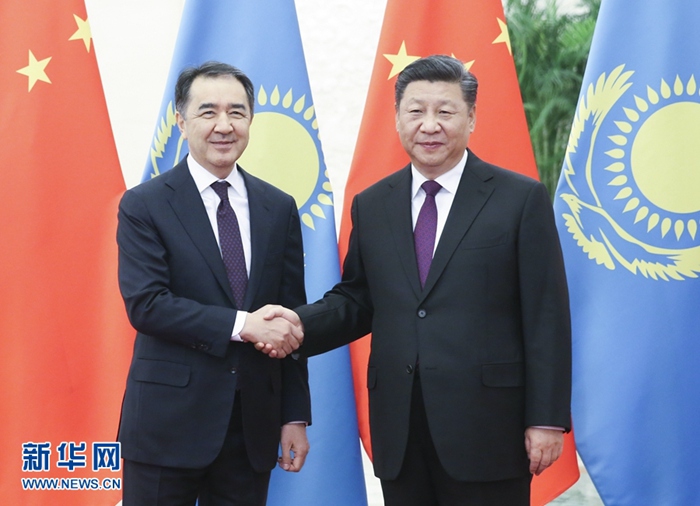 시진핑 주석, 카자흐스탄 총리와 만나