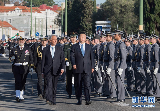 중국-포르투갈 정상 리스본서 회담