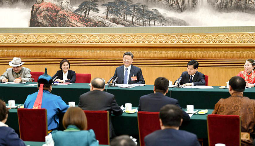 시진핑, 네이멍구 대표단 심의 참석