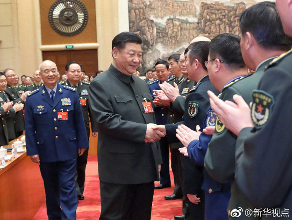 시진핑, 해방군·무장경찰부대 대표단 전체회의 참석