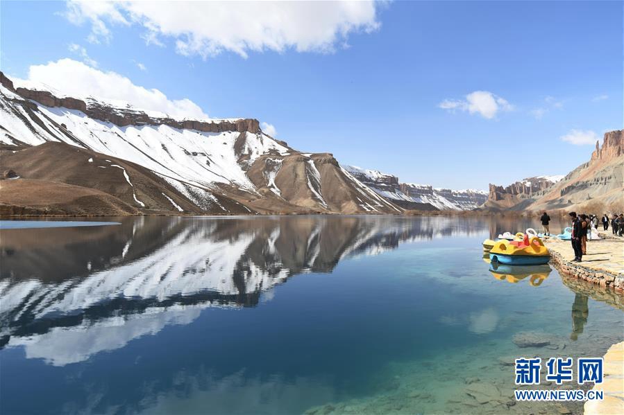 2018년 3월 27일 촬영한 아프가니스탄 바미안주 반디아미르 호수 [촬영: 신화사 다이허(代賀) 기자]