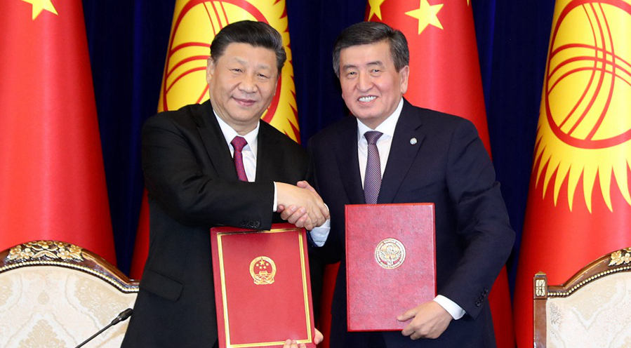 시진핑 주석, 소론바이 제엔베코프 키르기스스탄 대통령과 회담
