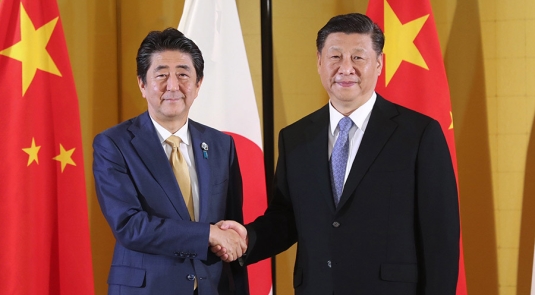 시진핑 주석 아베 총리, 오사카 G20서 중일 정상회담