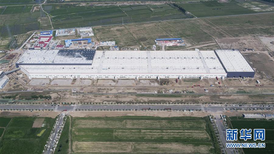 7월 23일 드론으로 촬영한 테슬라 상하이 공장 [사진 출처: 신화망]
