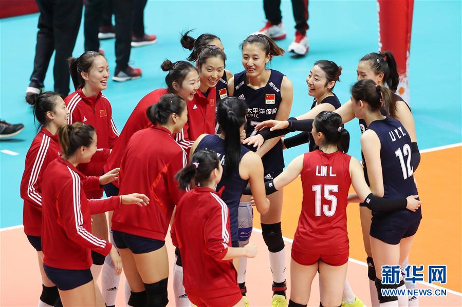 경기를 이긴 중국 팀 [9월 24일 촬영/사진 출처: 신화망]