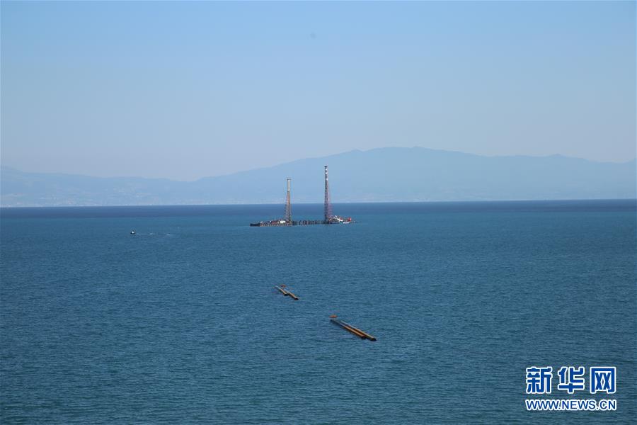 터키 후누틀루(Hunutlu) 발전소 해변 공사장 [9월 22일 촬영/사진 출처: 신화망]