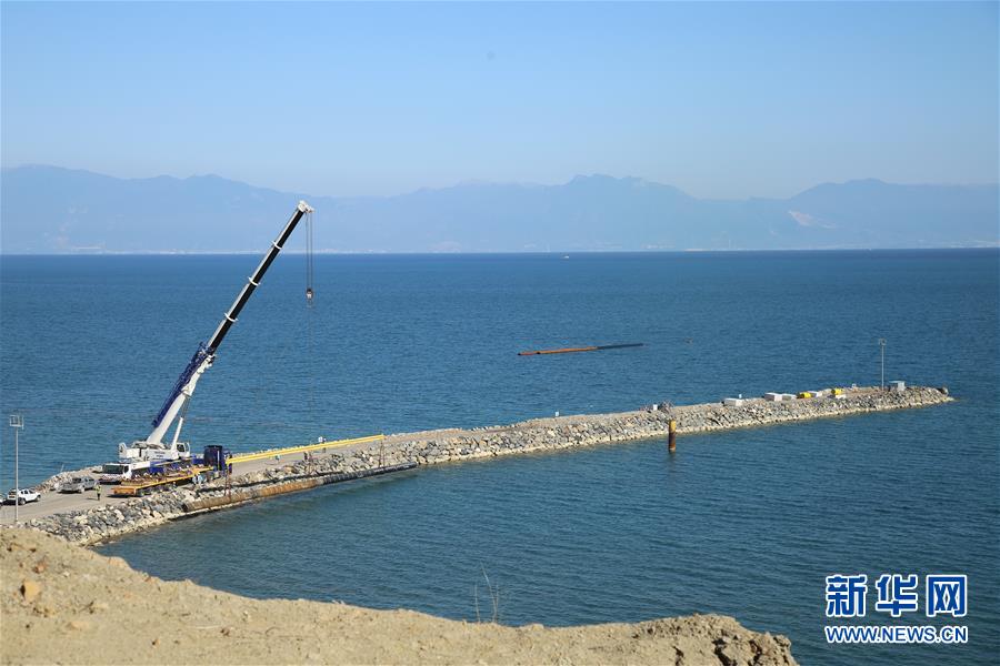 터키 후누틀루(Hunutlu) 발전소 사업이 진행되는 지중해 해변 공사장 [사진 출처: 신화망]