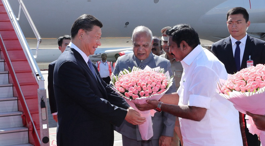 시진핑 주석, 인도 첸나이 도착…제2차 중∙인 정상회담 참석