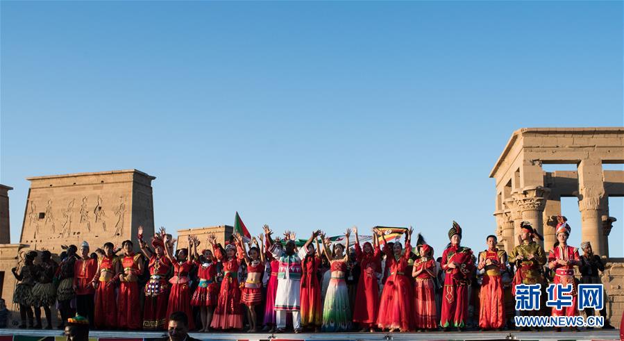10월 27일 이집트 아스완 소재 필레 신전(Philae Temple)에서 열린 공연 [사진 출처: 신화망]