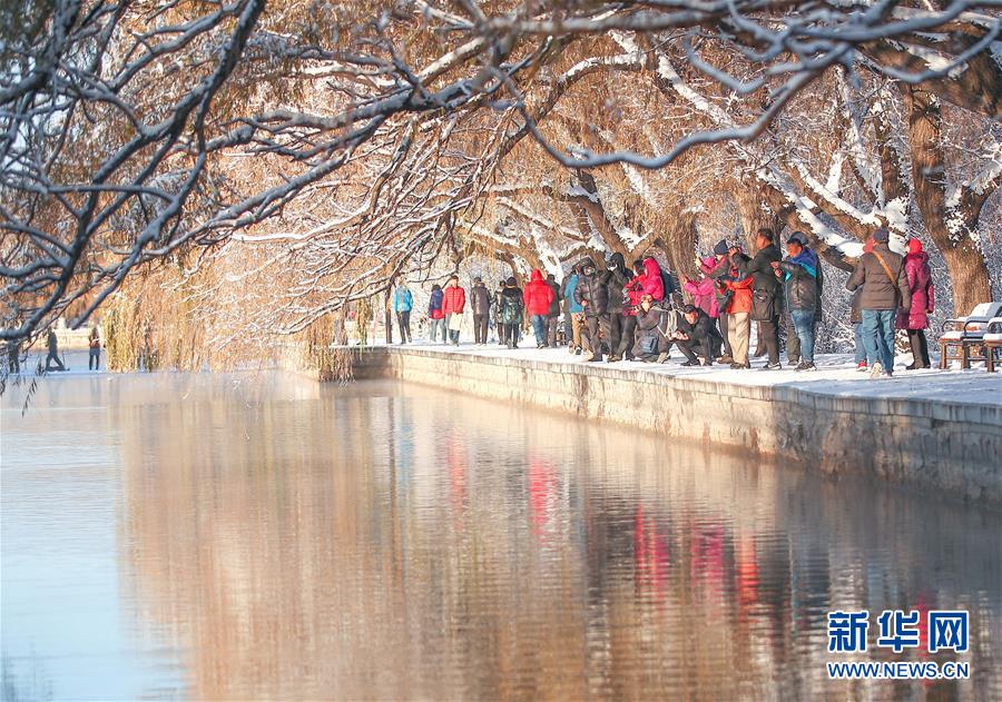 지난 15일 시민과 관람객이 선양(沈陽)시 베이링(北陵)공원 풍경을 감상하고 있다. [사진 출처: 시화망] 