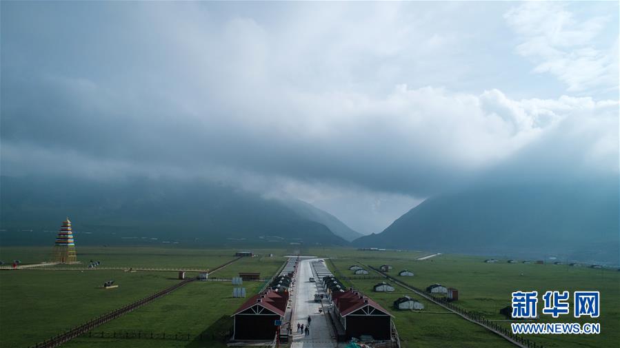 2019년 6월 21일 드론으로 촬영한 치롄산 생태목장의 모습 [사진 출처: 신화망]