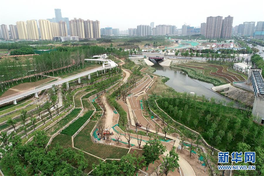 시안 도시생태공원 [2020년 4월 22일 드론 촬영/사진 출처: 신화망]