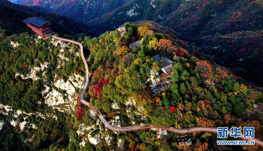 산시 사오화(少華)산 가을 풍경 [2019년 10월 30일 드론 촬영/사진 출처: 신화망]